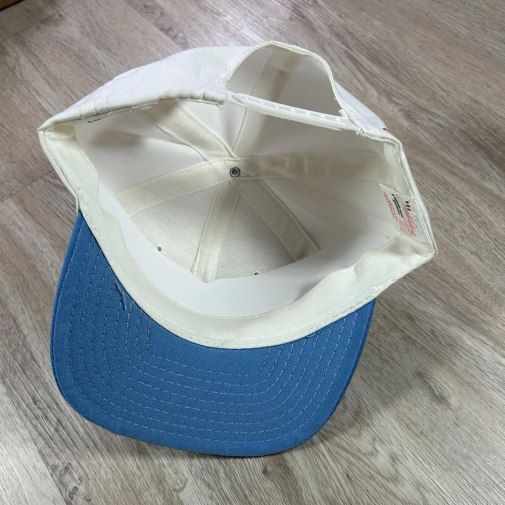 VTG UCLA Bruins Snapback Hat College Signatures White‎ Blue Cap